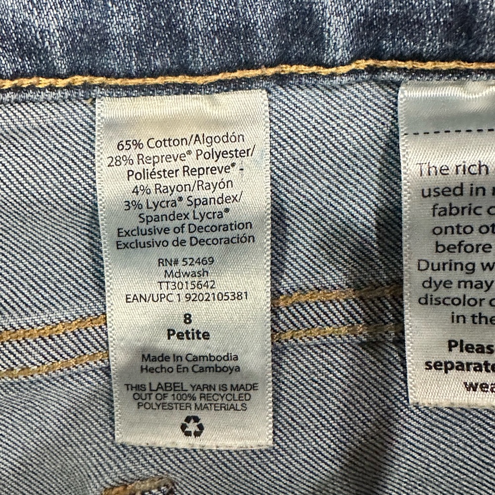Time and Tru Classic Blue Straight Leg Jeans - Picture 3 of 4